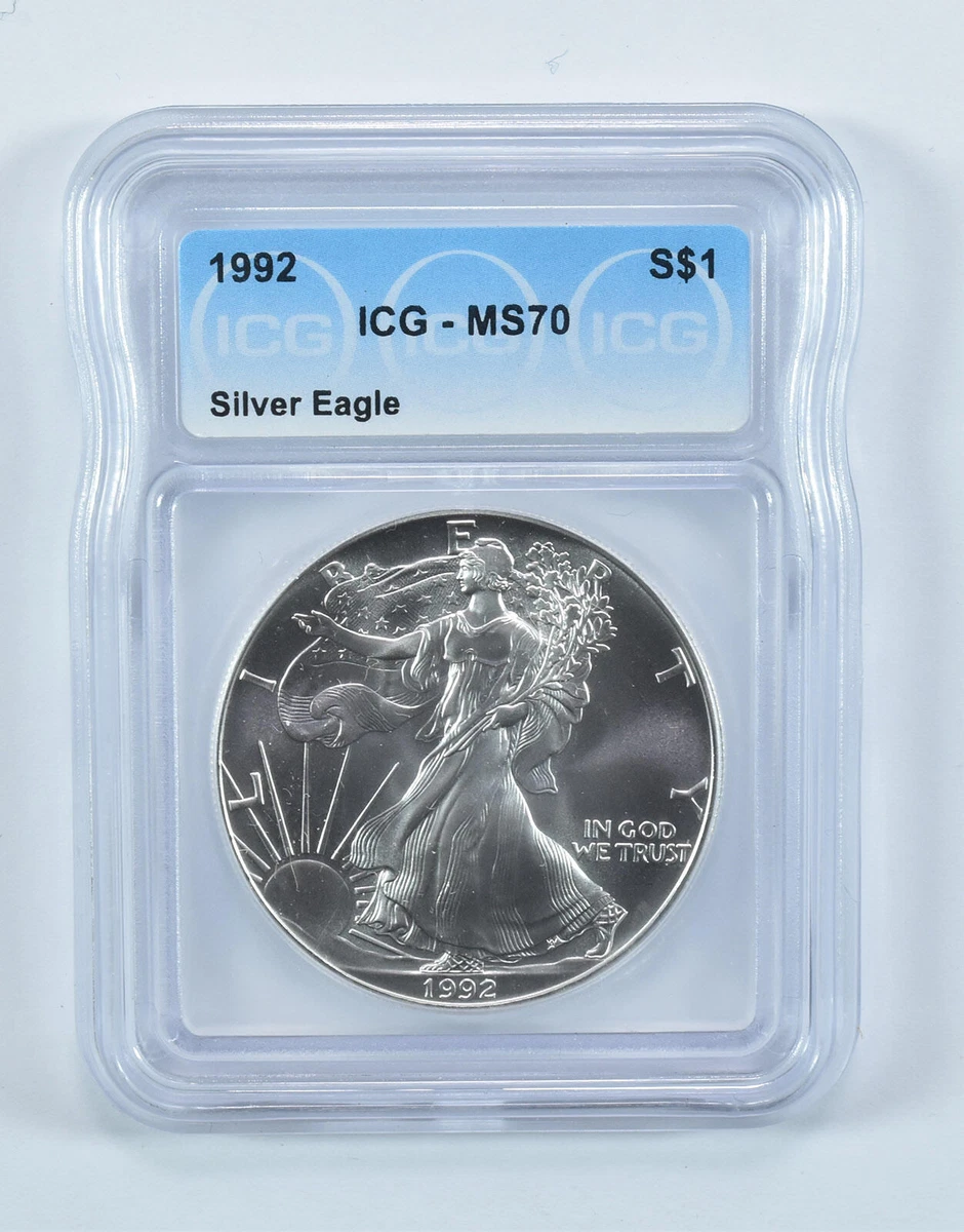 American Eagle MS 70 Graded 1992 Silver Bullion Coins for sale | eBay