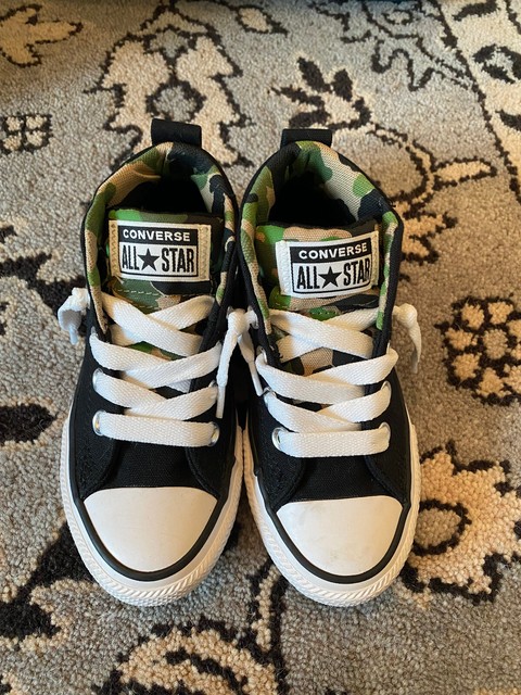 Youth Converse All Star BLACK/Green Camo Sneaker Shoes Unisex Sz 11 Youth Converse All Star BLACK/Green Camo Sneaker Shoes Unisex Sz 11