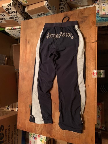 Girls Old Navy Medium Track Pants Navy Blue Cotton Lining “Super Star” - Picture 8 of 9