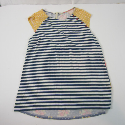 Matilda Jane Women's shirt Team Captain Tee Top Striped Floral Cap large