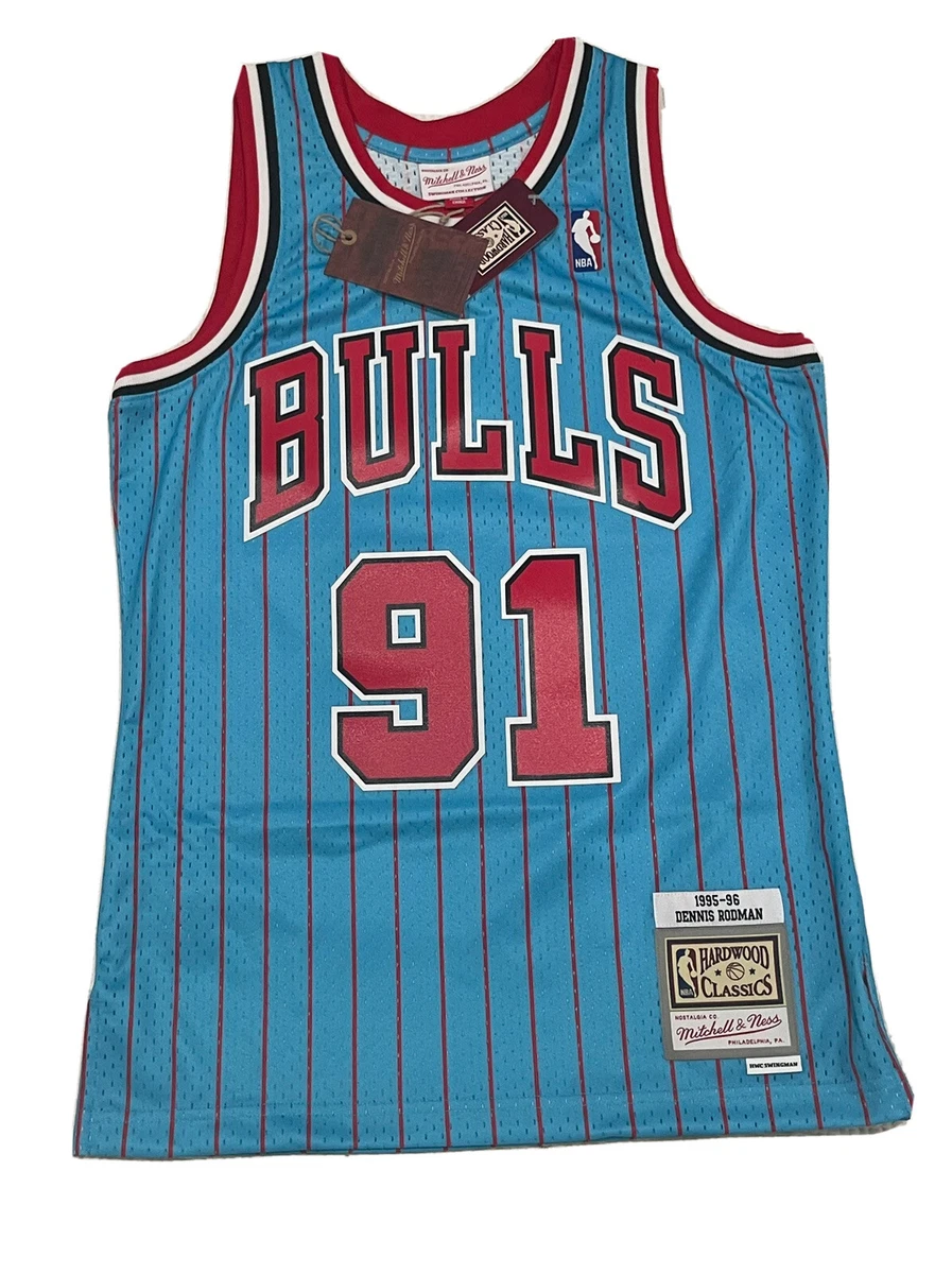 Mitchell & Ness, Shirts, Chicago Bulls Mitchell Ness Jersey 9 Dennis Rodman  Blue Mens Xl Basketball