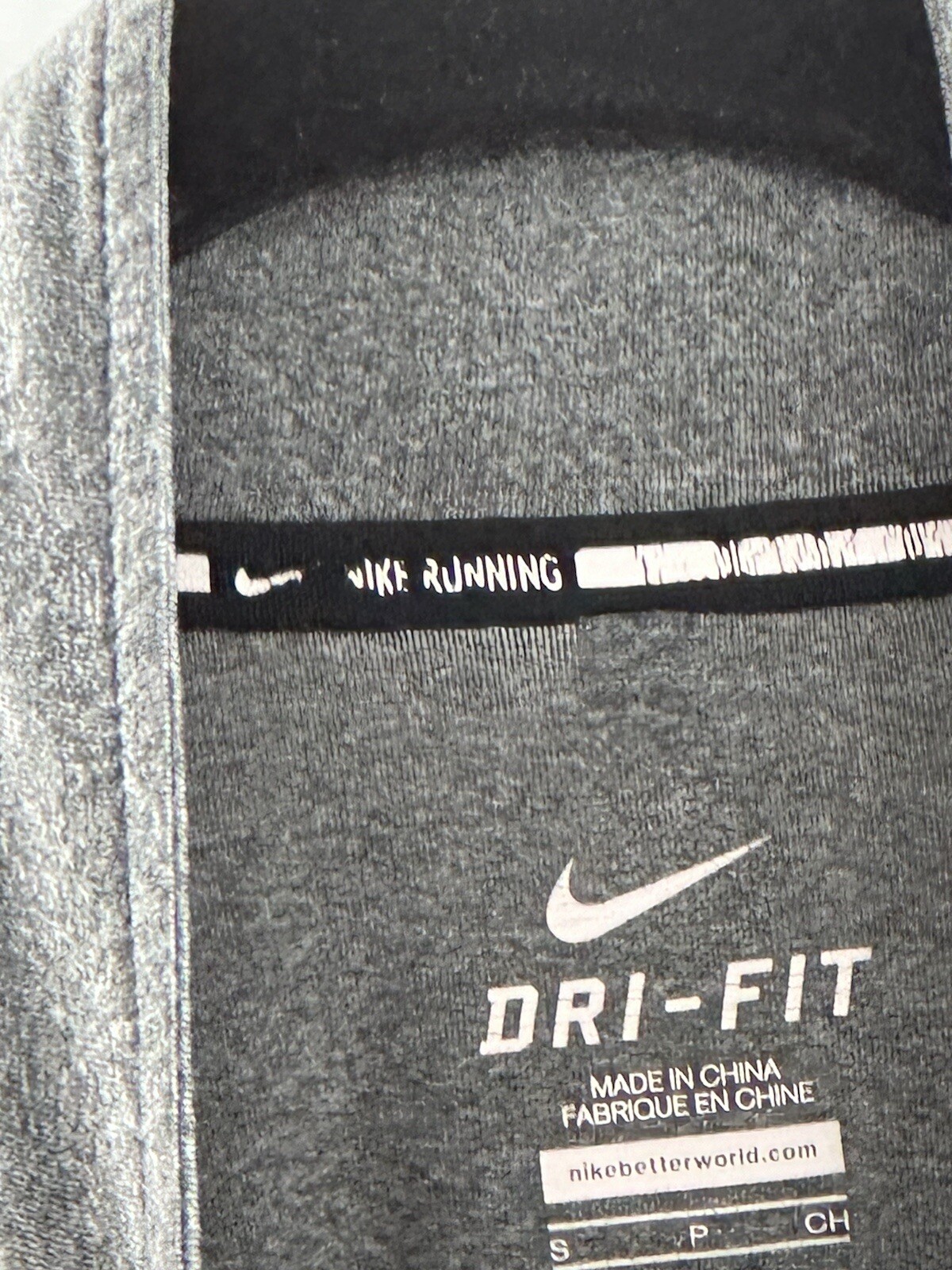 SACAI X NIKE Giacca Nike Uomo Small Grigio Con Grigio Scuro Ventilazione Dri Fit 1 4 Zip Running