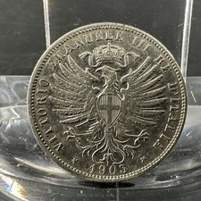 Italia 25 centesimi, 1903, moneta nichel, re Vittorio Emanuele III moneta circolata
