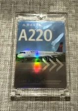 Delta Airlines Pilot Trading Collectible Card A220-300 No.56 New Hard Case