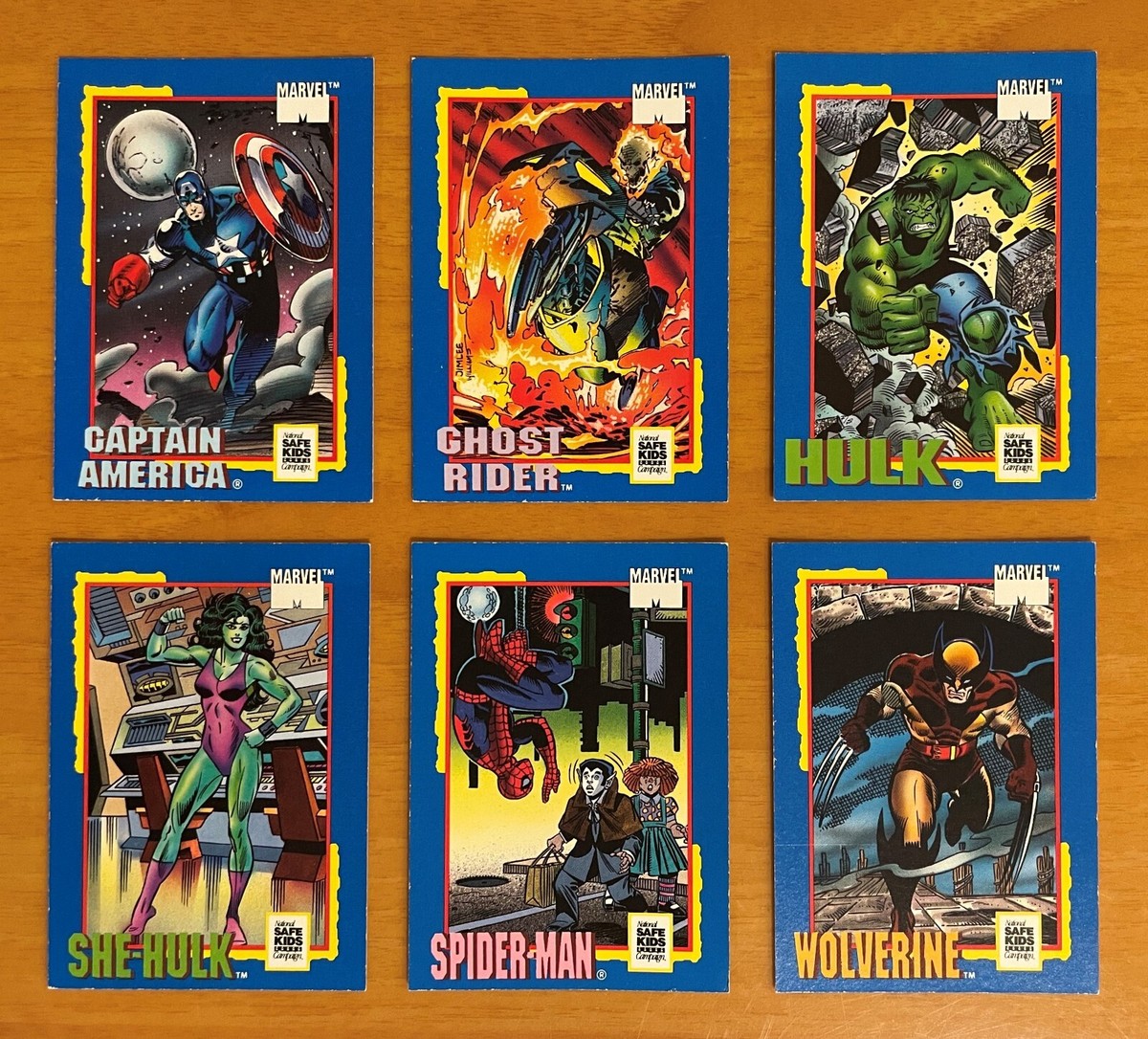 1991 Impel Marvel Trading Card Treats National Safe Kids Campaign