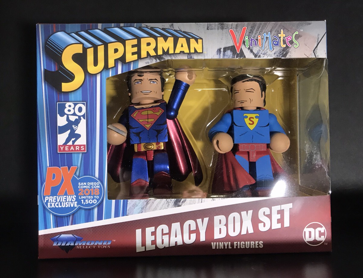 SUPERMAN LEGACY Box Set 2018 SDCC Exclusive Vinyl Figures