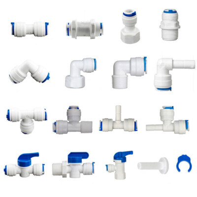 1/4'' 3/8'' PE Schlauch Verbinder Steckverbinder Wasserspender Reiniger Multi-Typ