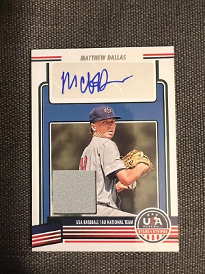2023 Panini Stars & Stripes USA Baseball Matthew Dallas 18U Materials Auto