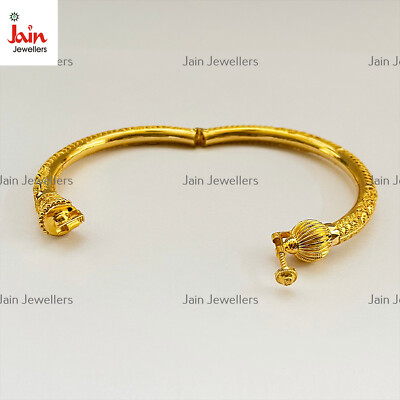 18 Kt Real Solid Yellow Gold DUBAI Handmade Bracelet Bangles 36-48