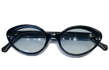 Vintage French Black Crystal Cat-Eye Women  s Sunglasses