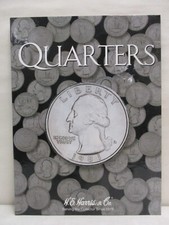 H.E. Harris Tri-Fold Push In Coin Folder #2692 Quarters Blank No Dates