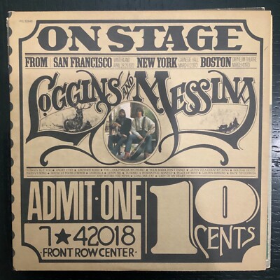  LOGGINS & MESSINA-ON STAGE-ORIGINAL 1974 COLUMBIA DOUBLE GATEFOLD VINYL-VINTAGE