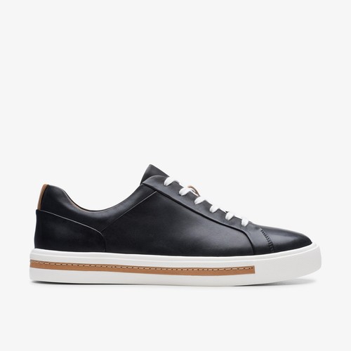 Clarks Un Maui Lace Black Leather Women's Sneaker Size UK 6D/39 1/2 - Picture 2 of 5