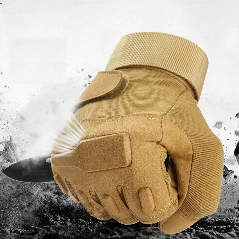 Mens Winter Tactical Warmer Gloves Windproof Military Hunting Full Finger Gloves - Image 4 of 4