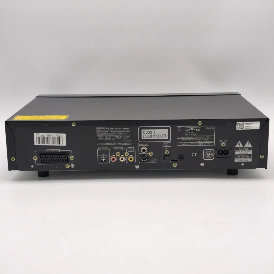 Metz DVD Player (DF 71) Schwarz - inkl. Fernbedienung und Anleitung - GUT! - Bild 4 von 4