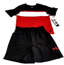 FILA Boys Shirt  Shorts Set Outfit Size S 8 Sportswear Free Shipping