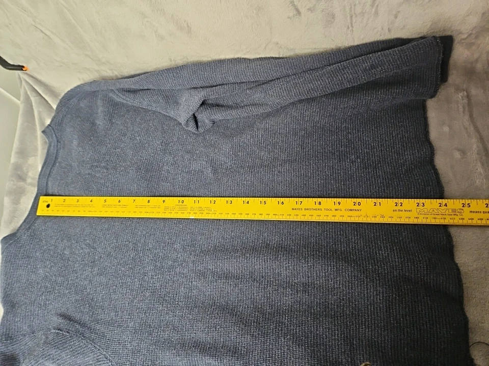 Camisa Henley Para Hombre L Térmica Tejida Waffle Canyon River Blues Foto 3 de 4