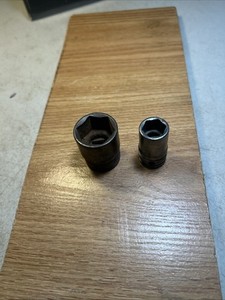 Snap On Tools - Lot Of 2 Shallow Sockets, 1/2” Drive,6pt (GTW181 & TW-301)