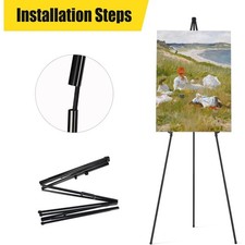 63 in Folding Display Easel Stand for Wedding Floor Show Painting Holder Tripod
