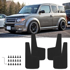 4PCS For Honda Element 2003-2011 Rubber Front+Rear Mudguard Splash Flap Protect