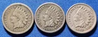A Copper Nickel Indian Head Cent Collection 1861, 1862 And 1863