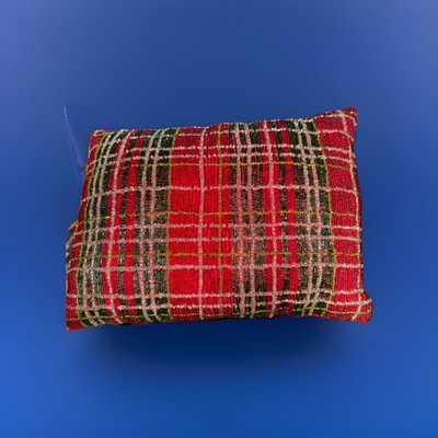 Kim Seybert Luxury Beaded Gorgeous Decorative Pillow Blck/Red/Green 15 x9.5 