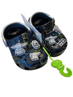 Star Wars Grogu Mandalorian Crocs Clog Kids Sz 4 C4 Boy Girl Jibbitz Baby Yoda