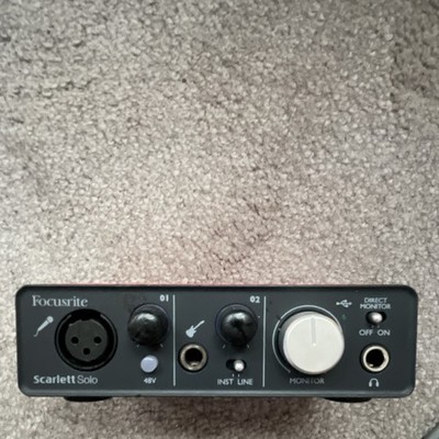 Focusrite Scarlett Solo USB Audio Interface Desktop Phantom Power Direct Monitor
