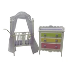 VINTAGE BARBIE PLAY ALL DAY NURSERY SET FURNITURE CRIB CHAIR DRESSER MOBILE