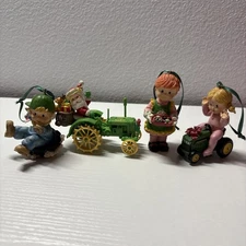 4-John Deere Christmas Tree Ornaments