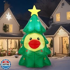 Leyndo 5FT Christmas Inflatables Decoration Outdoor Inflatables Duck with Bui