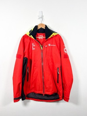 Hurtigruten Jacket Men L Red Yellow Hooded Waterproof Arctic Antarctica Explorer