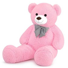 47" Giant Teddy Bear Plush, 4FT Big Stuffed Animal, Cuddly Soft 47 inch Pink