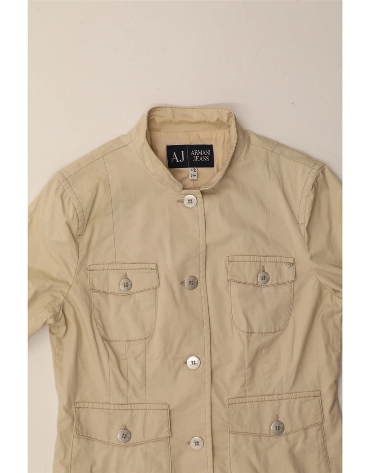 Женская универсальная куртка ARMANI США 8 средний бежевый хлопок CB12 - Изображение 3 из 3