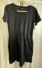 NWT Amazon Essentials Women’s Black 100%Cotton Jersey Mini Dress Elastic Waist S