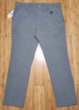 Adidas Golf Men’s 36x30 Gray Stretch Performance Pants GU2673 Classic Fit NEW