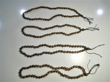 Lot of 4 Strings of 55 Wooden Prayer Beads, FREE SHIPPING