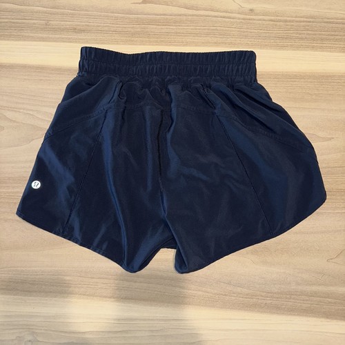 Lululemon Track That Mid-Rise Navy Blue Lined 5" Shorts Women's 6 - Picture 3 of 3