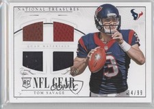 2014 National Treasures Rookie NFL Gear Materials Quad 64/99 Tom Savage 3c9