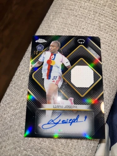2025-26 Topps Chrome Womens UEFA #CPA-JO Liana Joseph RC Black Patch Auto  /10