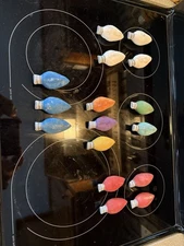 Extreme Primitive Lot Of 16 Handmade Christmas Bulbs~Bowl Filler Decoration