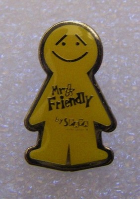 Mr. FRIENDLY by SPAPA YELLOW Vintage Pin