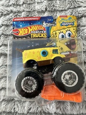 Mattel Hot Wheels Monster Truck SpongeBob SquarePants Crushed Car NEW