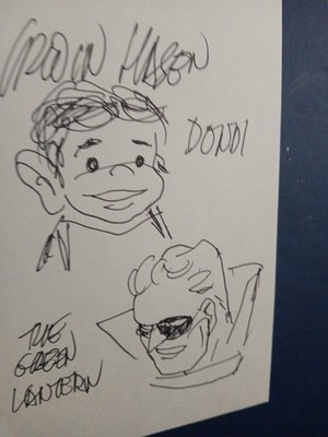 Irwin Hasen Cartoonist Original Hand Drawn Comic Art Sketch Signed Index Cd