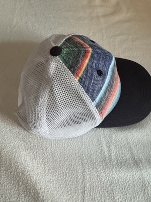 Costa Del Mar Men's Snapback Mesh Back Hat Multicolor Striped PolyCotton