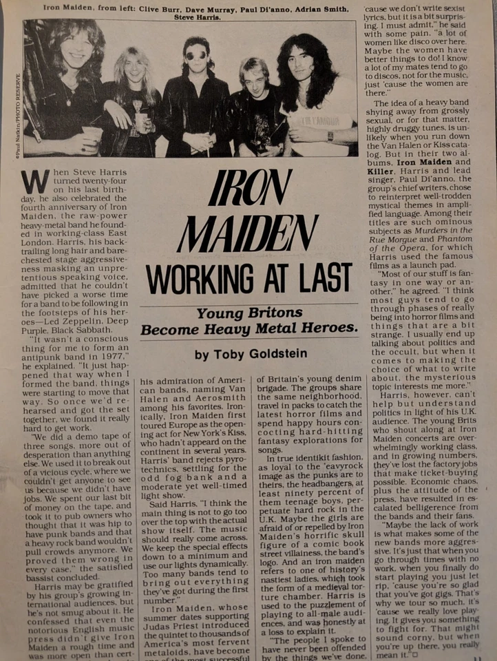 Hit Parader Magazine Spring 1982 ANNUAL Journey, Van Halen, Stones, Blondie, Who - Image 4 of 4