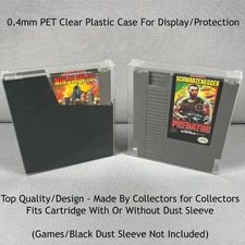 25 NES Cartridge Protectors – 0.4mm Clear PET Game Cases - Lock Bottom/Easy Top