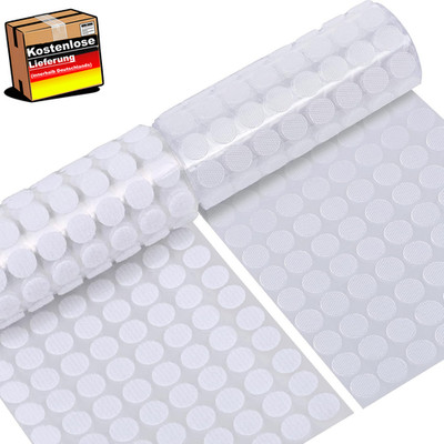 Selbstklebende runde Klettverschlüsse 10mm für Bastel, Haushalt, Organisation