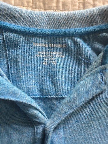 Banana Republic Luxury Touch Polo Shirt Mens Xl Teal Short Sleeve - Picture 3 of 5
