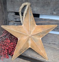 ❤ Uriger Stern Zum HäNgen Metall Antiklook Rost Vintage Garten Weihnachten ❤